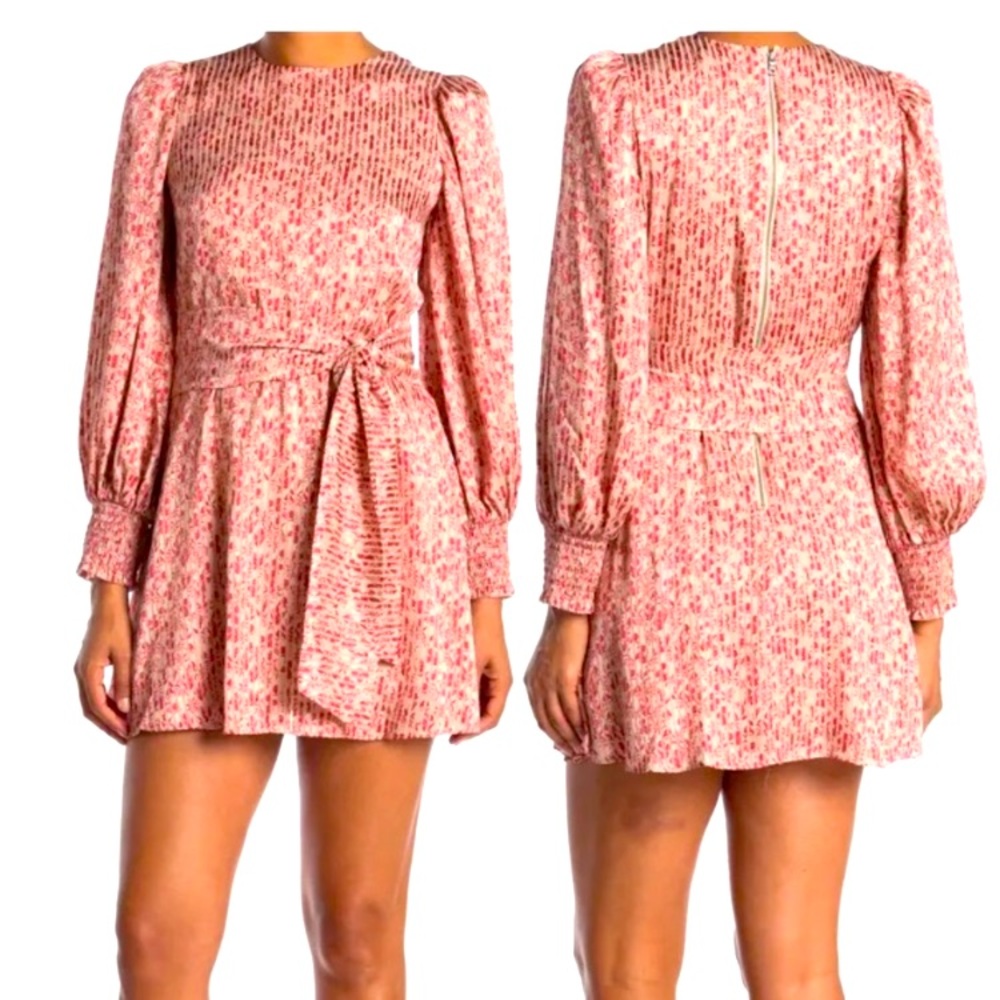 ALICE AND OLIVIA Mollie Floral Tie Waist Dress ROME
FLORAL SEPIA 10